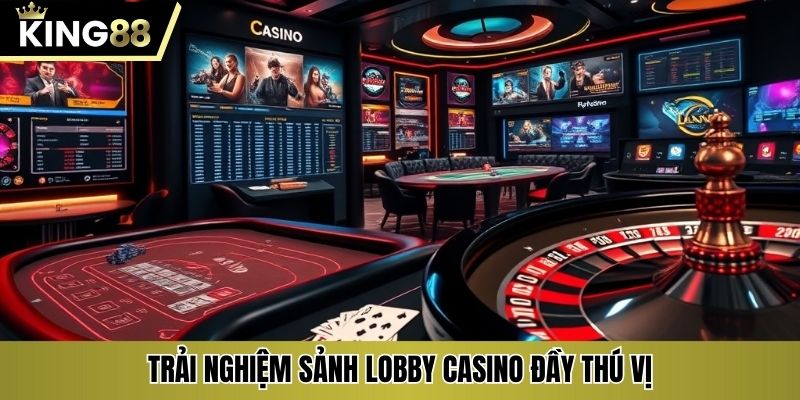Trải nghiệm sảnh lobby casino đầy thú vị